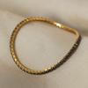Multicolor Zircon Gold-Plated Titanium Steel Elastic Bracelet