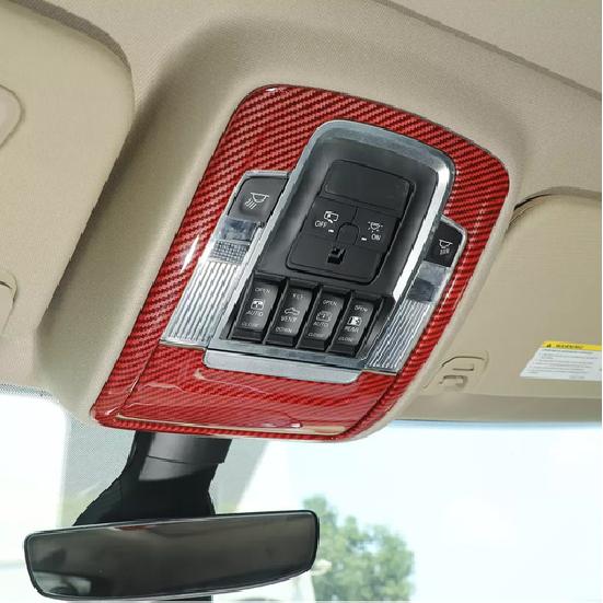 Red Carbon Roof Reading Light Cover Trim Accessories For Ram 3500/2500/1500 19+