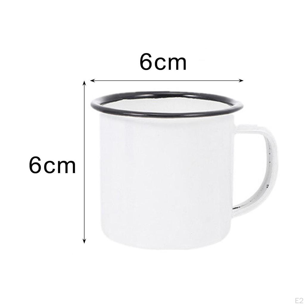 Conjunto de canecas de café esmaltadas para uso diário