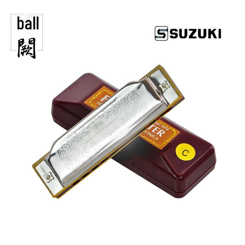 

Suzuki 1072 Ten-Hole Blues Harmonica - 12 Key Options Available G-flat