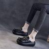 Baotou Half Slippers Women's Summer Fashion Outer Wear 2025 New Hollow Hole Shoes Soft Leather Muffin Thick Sole Heightening Sandals