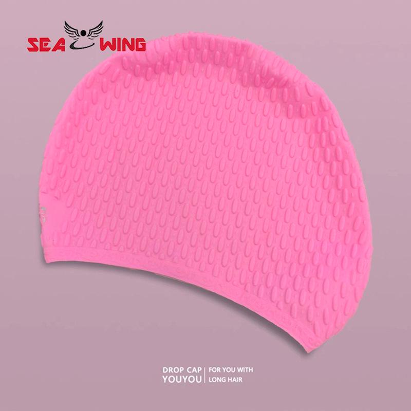 Non-Slip Silicone Swimming Cap for Women, Large Waterproof, with Ear Protection, Ideal for Long Hair