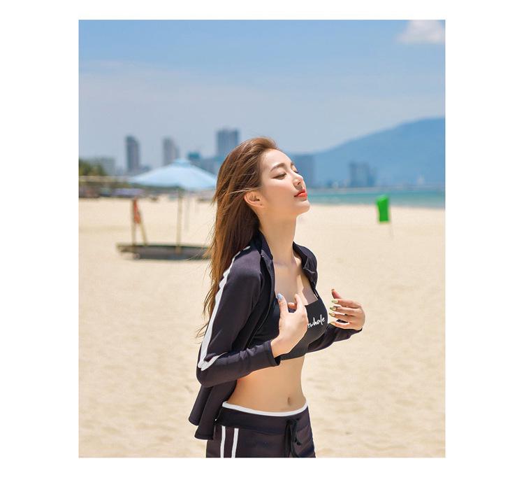 Women's Long Sleeve Two-Piece Wetsuit Set with Sun Protection - Quick-Drying Surfing & Snorkeling Suit