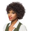 Synthetic Short Curly Brown Wigs for Women Fluffy Wigs with Bangs Daily Party Cosplay Costume Heat Resistant Female