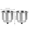 2 PCS Silver Beverage Rack Stainless Steel Marine Cup Holder Bottle Holder  Boat RV Camper Car