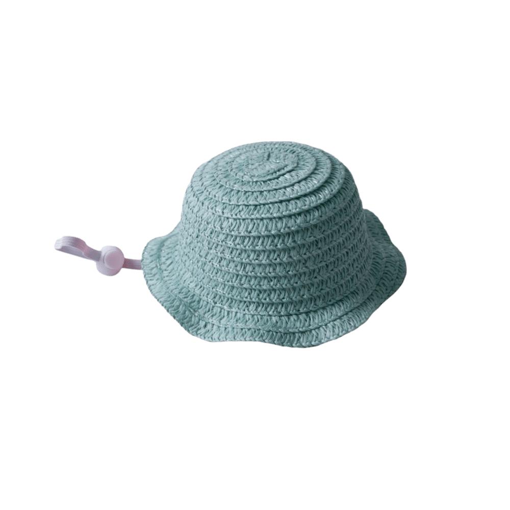 Adjustable Pet Straw Hat Breathable Pet Sunshade Hat Fashion Dog Fisherman Hat Photography Props