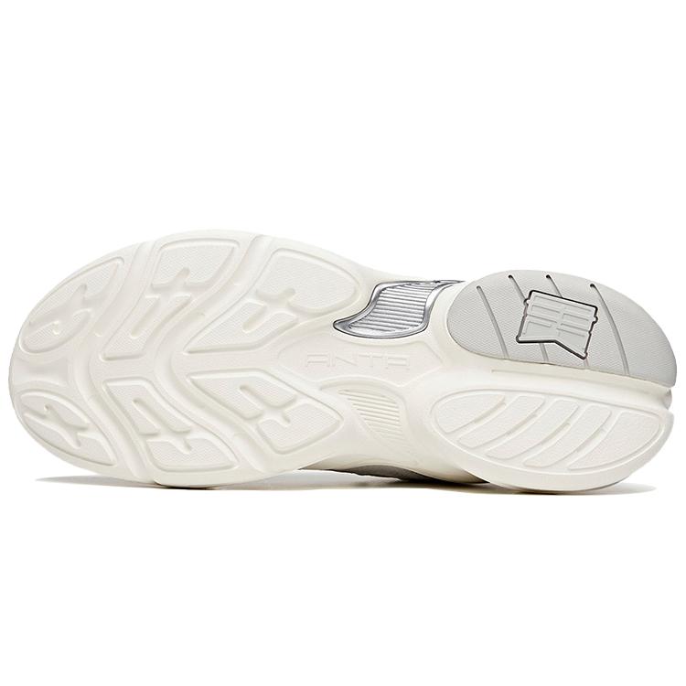 New ANTA Chunky Sneakers Women's Low top Ivory White/Shade 1 Gray 122038883-1