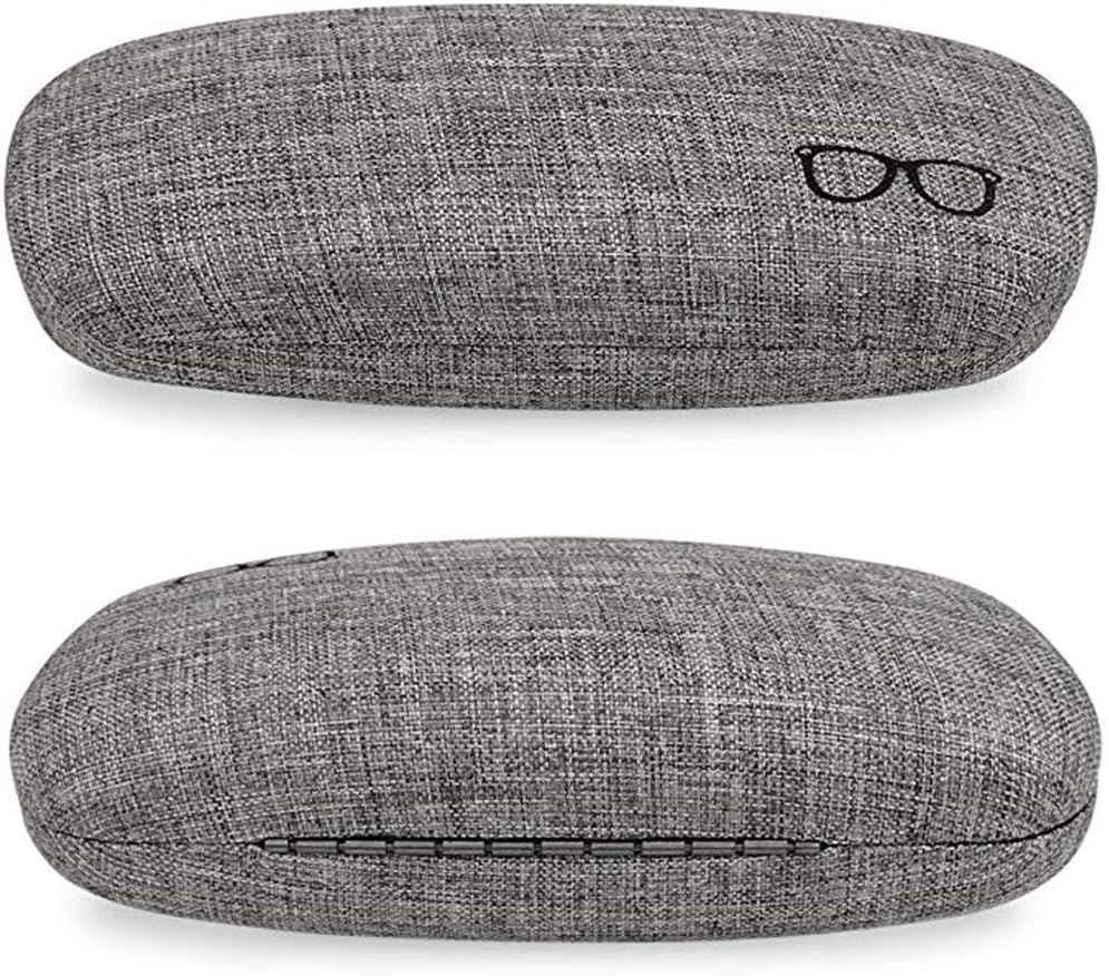 Tkocisa - 3-Piece Linen Sunglass Case Set with Cleaning Cloth & Pouch for All, Blue/Gray/Purple, L