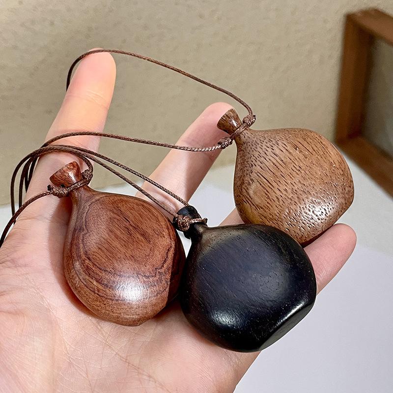 Collane Pendenti con Corda Lunga Regolabile in Legno Naturale per Donna, Collane a Catena per Maglione, Choker, Regali
