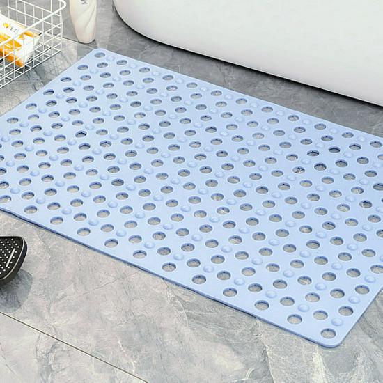Absorbent Non-Slip Bathroom Mat with Suction Cups and Large Drainage Holes