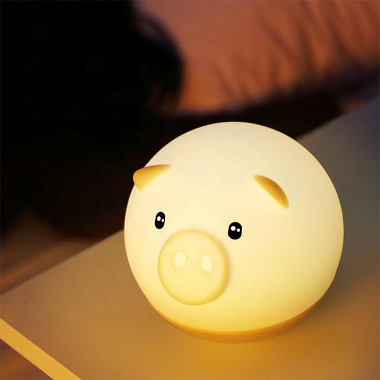 Personalised Kids Animal Pig Landscape USB Charging Light Led Night