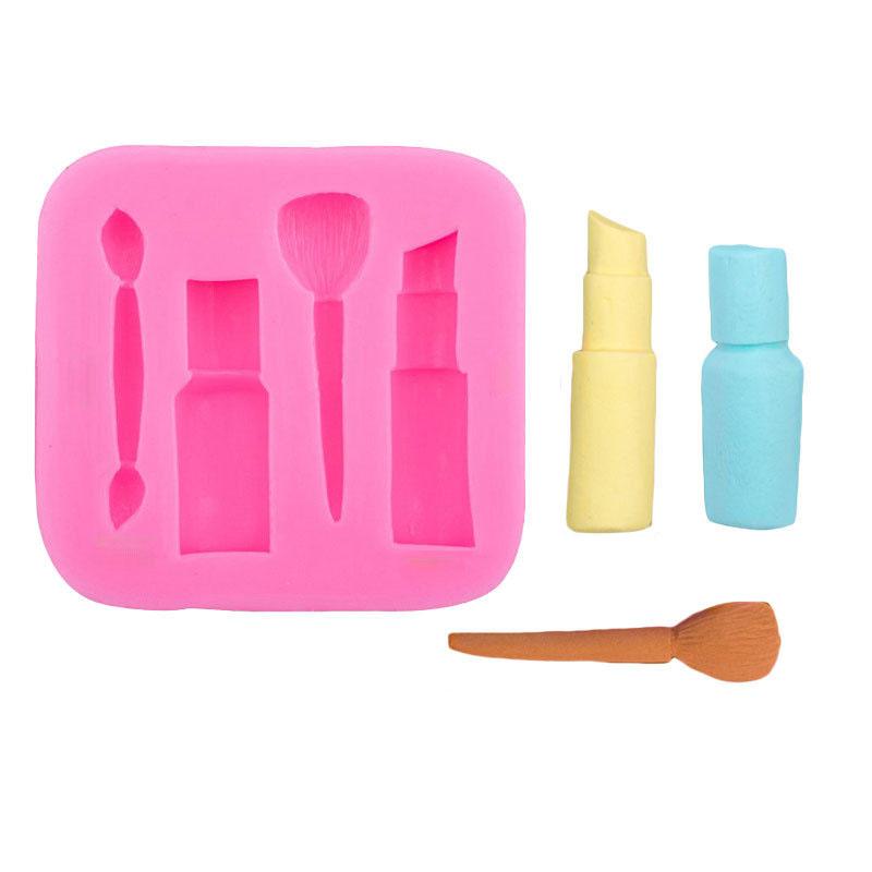WTEMPO Cake Decor Chocolate Baking DIY Molds Creative Cosmetic Shaped Baking Molds Lipstick Eyebrow Pencil Makeup Tools Shaped Silicone Fondant Molds