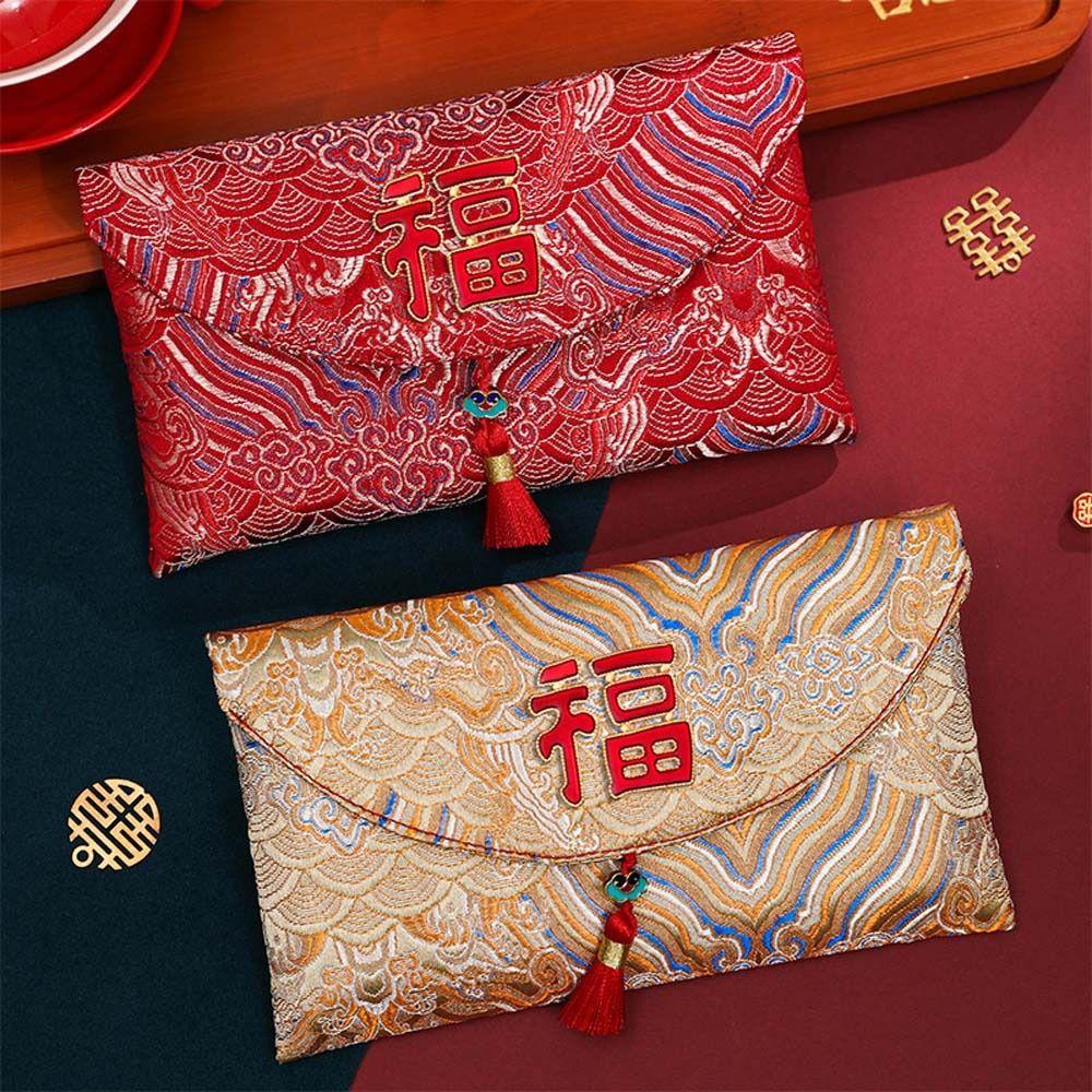 Cloth Wedding Money Pocket Chinese Style Red Packet HongBao New Year Red Envelope  Spring Festival