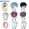 JUSTINLAU Round Chair Cover Bar Stool Covers Elastic Seat Cover Home Chair Slipcover Floral Printed Household Goods Round Stool