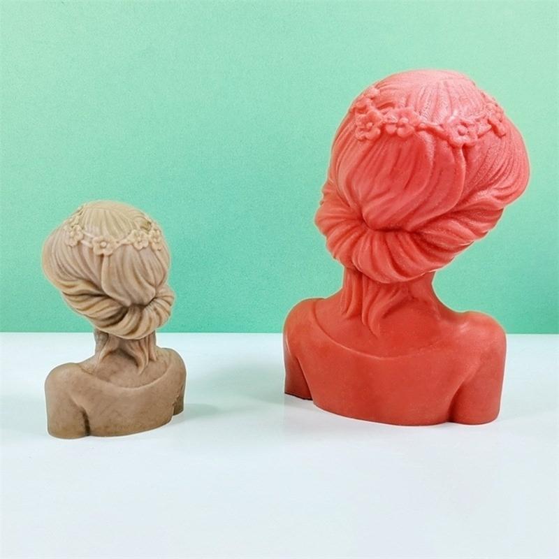 Elegant Portrait Resin Epoxy Molds Beautiful Girls Shape Figurines Decoration Creating Silicone Mold for Craft Project