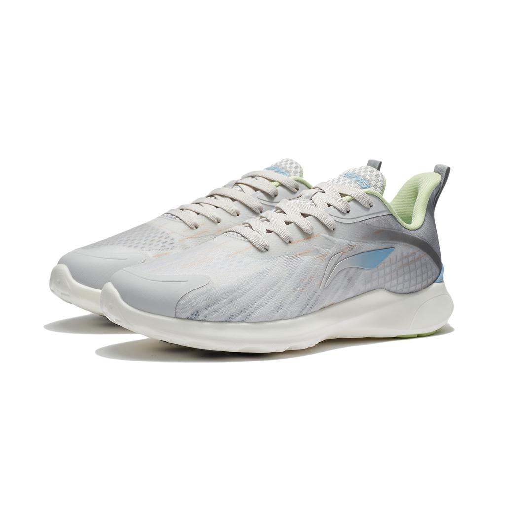Li-Ning Lightweight Soft Rebound Breathable Shock Absorption Durable Low-Top Running Shoes Men sneaker Gray ARSU081-2