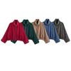Womens 2026 Fall Casual Plaid Flight Jacket Street Style Outerwear