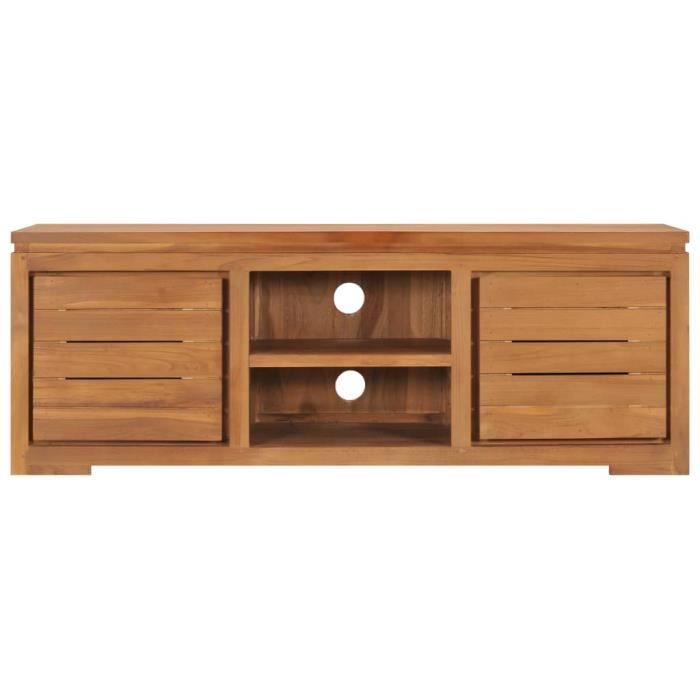VidaXL Meuble TV 110x30x40 cm Bois de teck massif