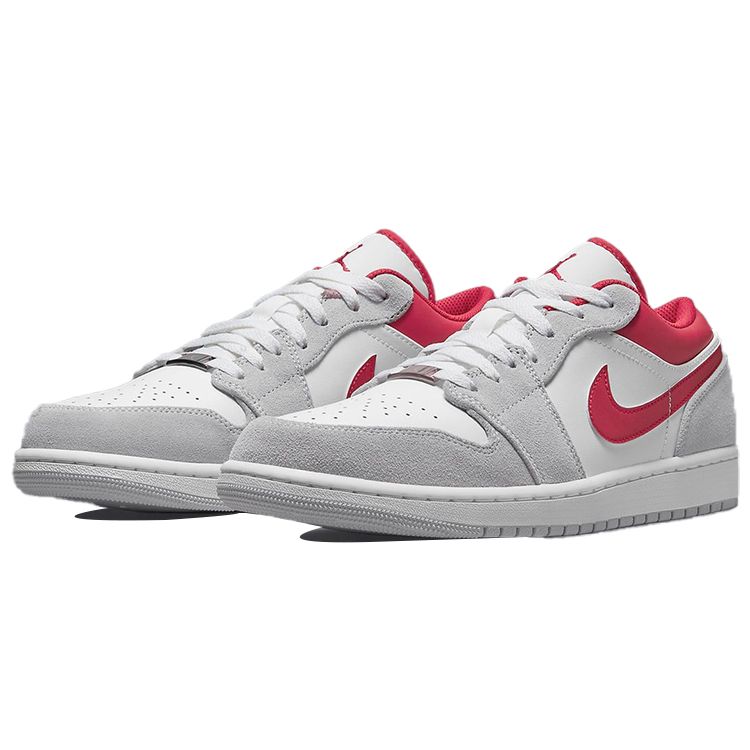 Buty sportowe Air Jordan 1 Low SE Light Smoke Grey Gym Red Unisex White DC6991-016