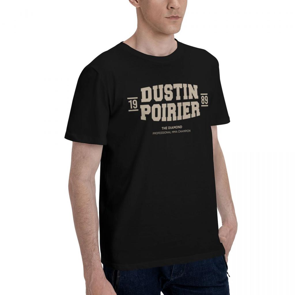 Dustin Poirier Inspiriertes 100% Baumwolle Lässiges Atmungsaktives Bequemes Hemd Lustige Herren T-Shirts Herrenbekleidung