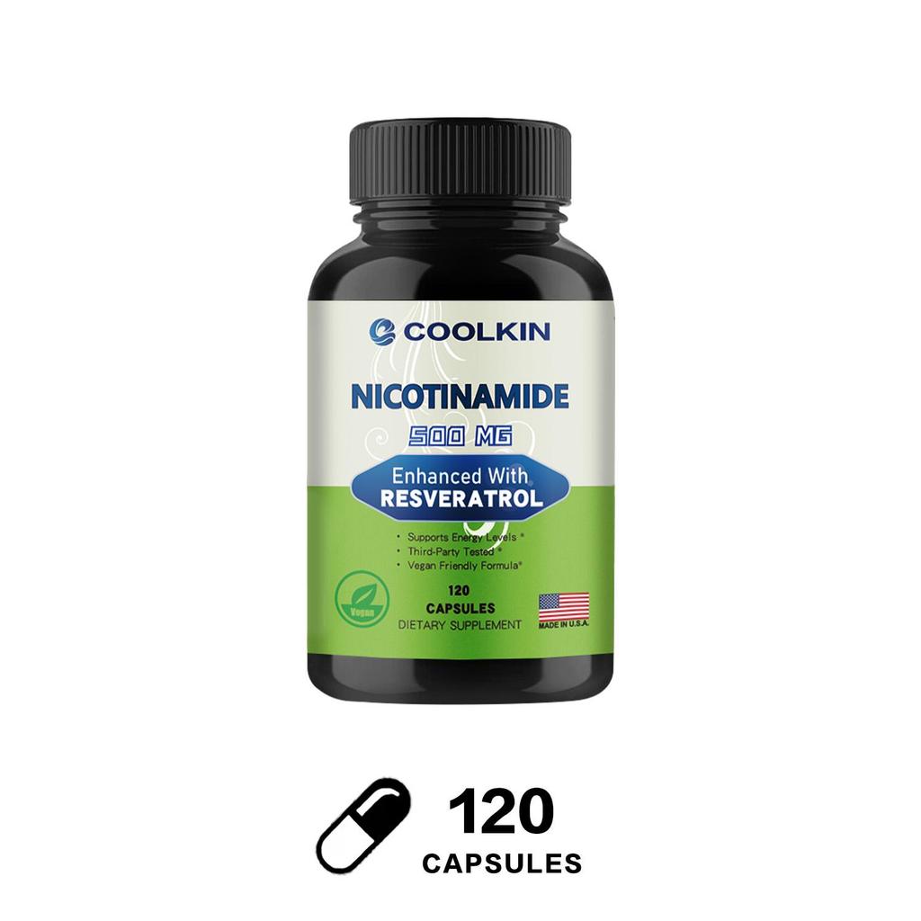 Niacinamide Capsules, Resveratrol Complex, 500mg High Concentration, Antioxidant and Skin-renewing, Suitable for Both Men and Women.