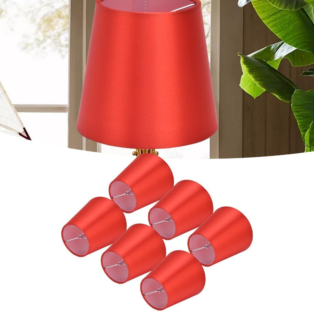 

6PCS Clip On Design Lampshade 5.1 inch Height Small Lamp Shades Simple Lamp Cover Table Lamp