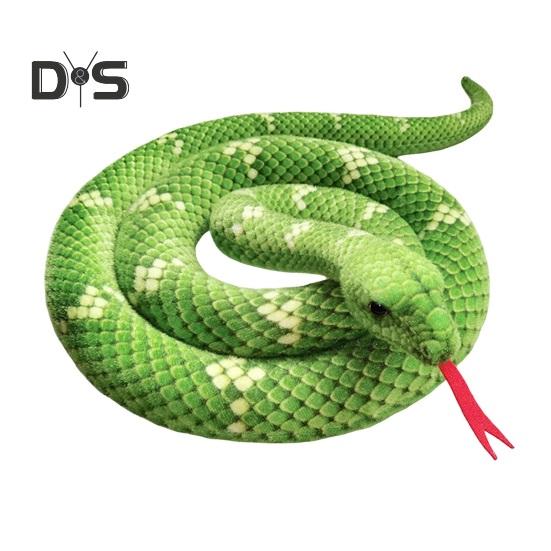 

Плюшевая игрушка змея 70/180 см реалистичные животные змеиные розыгрыши пародии игрушки Хэллоуин Рождество День рождения сувениры украшения S зелёный