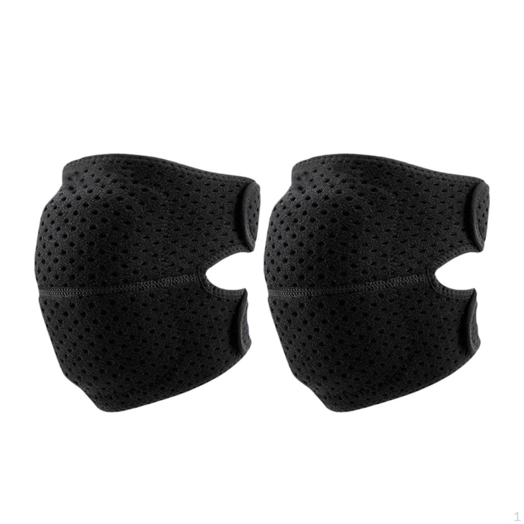 2 Pieces Dance Knee Pads Adjustable Support Sleeve Anti Slip Soft Gardening Kneeling for