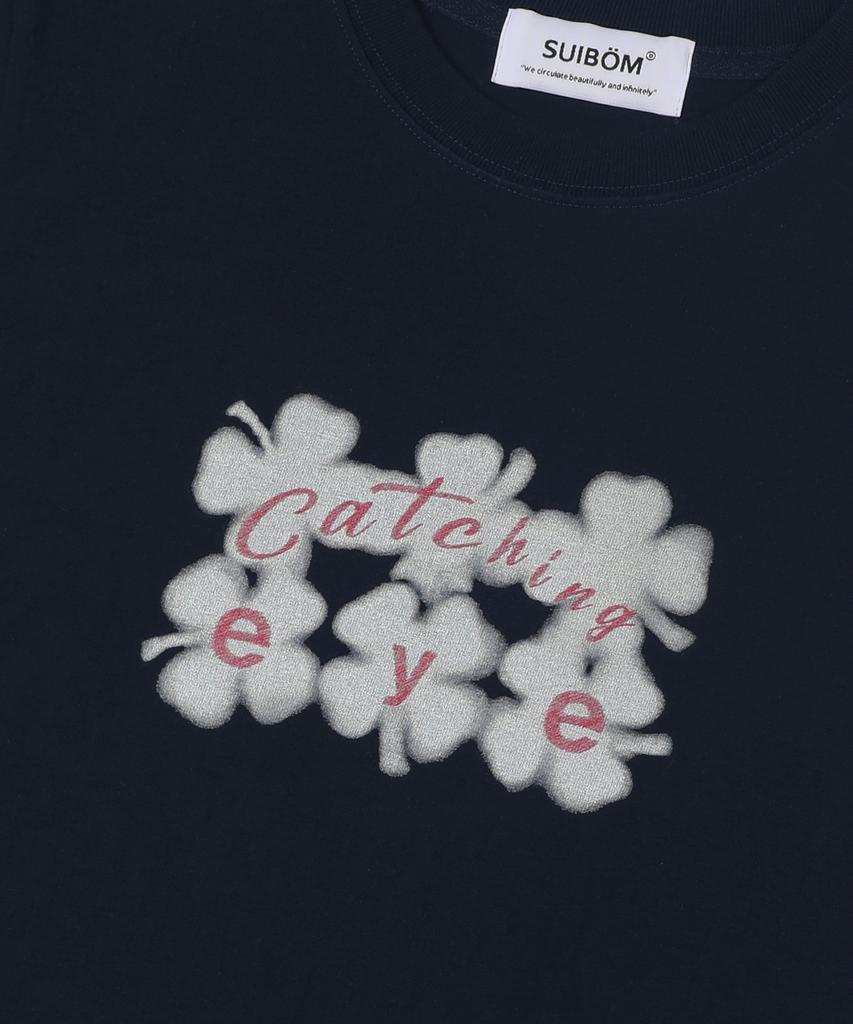 SUIBOM Catching Eye Crop T-Shirt - Navy
