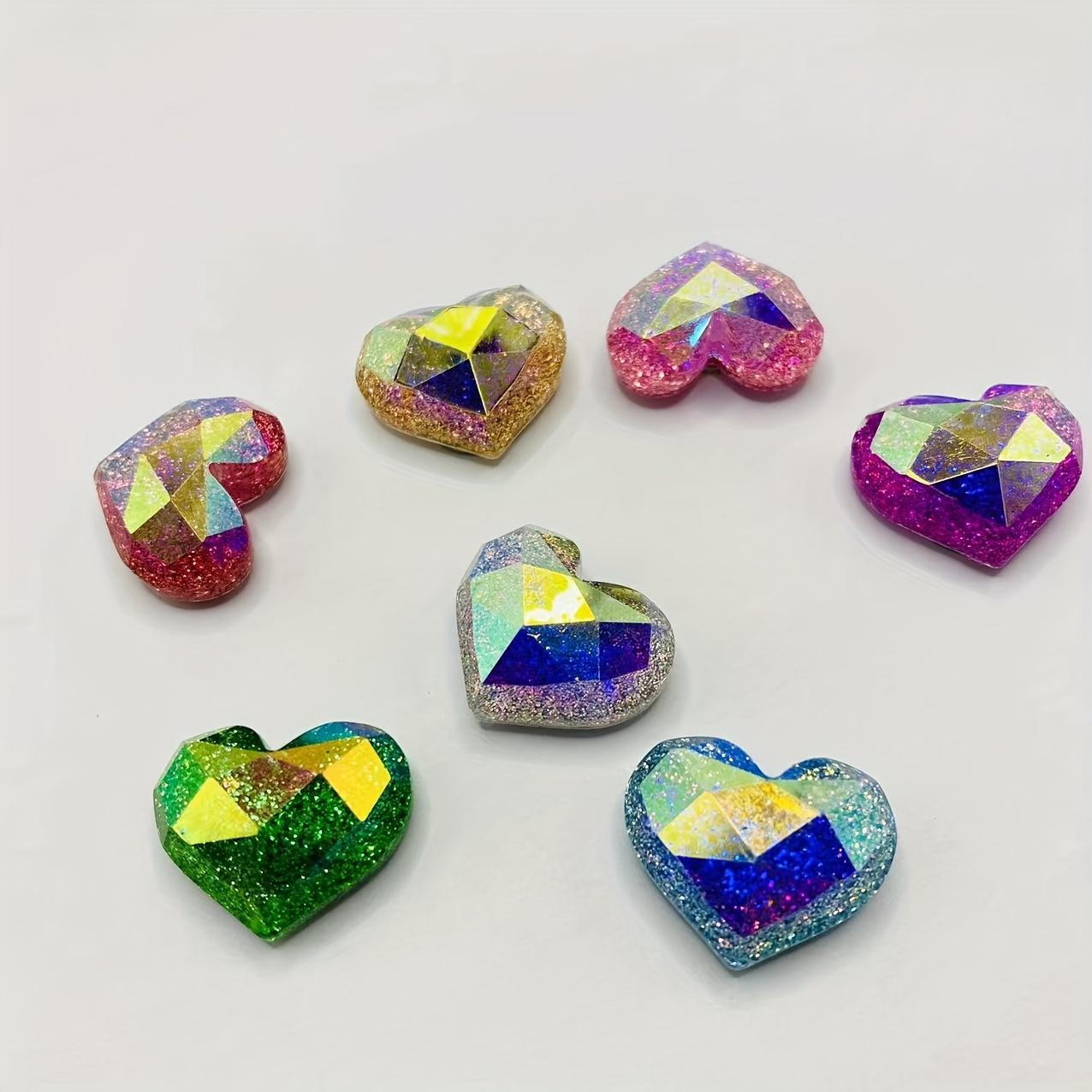

7 шт. симпатичных блестящих магнитов на холодильник в форме сердца - декоративные для кухонь, офисных досок, шкафчиков и посудомоечных машин