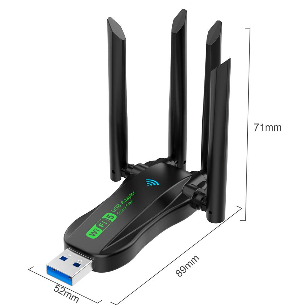 5G Wifi Adapter WiFi Usb 3.0 Adapter 1300Mbps Wireless Network Card Wifi Dongle Receiver Lan Ethernet Adaptor For Pc Laptop