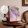 Handmade DIY Pearl Painting Purple Flowers Theme Bedroom Living Room Frameless Diy Handmade Sticky Diamond Creative Canvas Painting