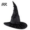 Halloween Party Accessory Witch Wizard Hat, Adult Kids Cosplay Cone Hat with Spider Pointed Web Star Decor, Gothic Costume Prop, Trick or Treat for