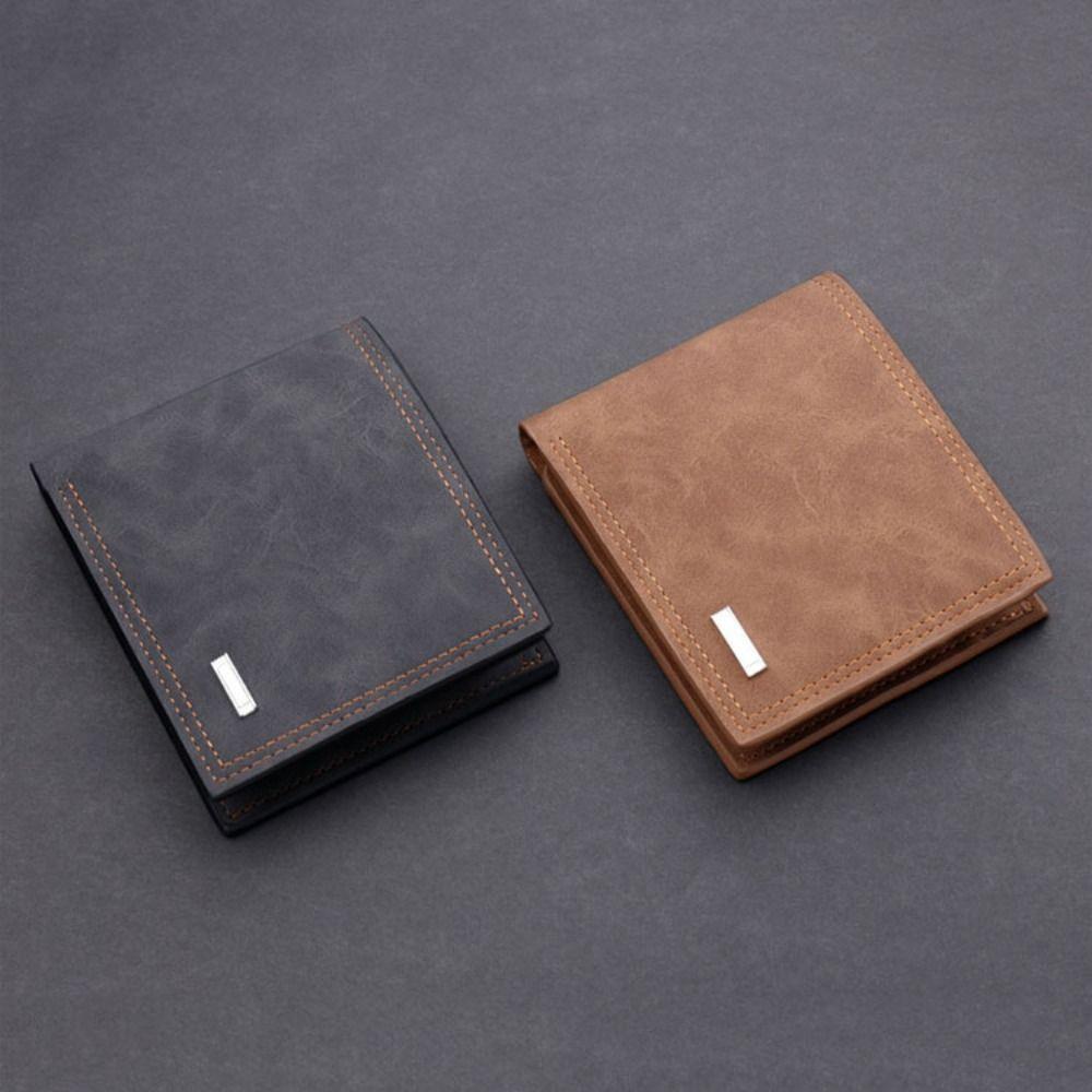 PU Leather Short Card Bag Multi-functional Credit Card Holder Portable Business Wallet  Daily Use