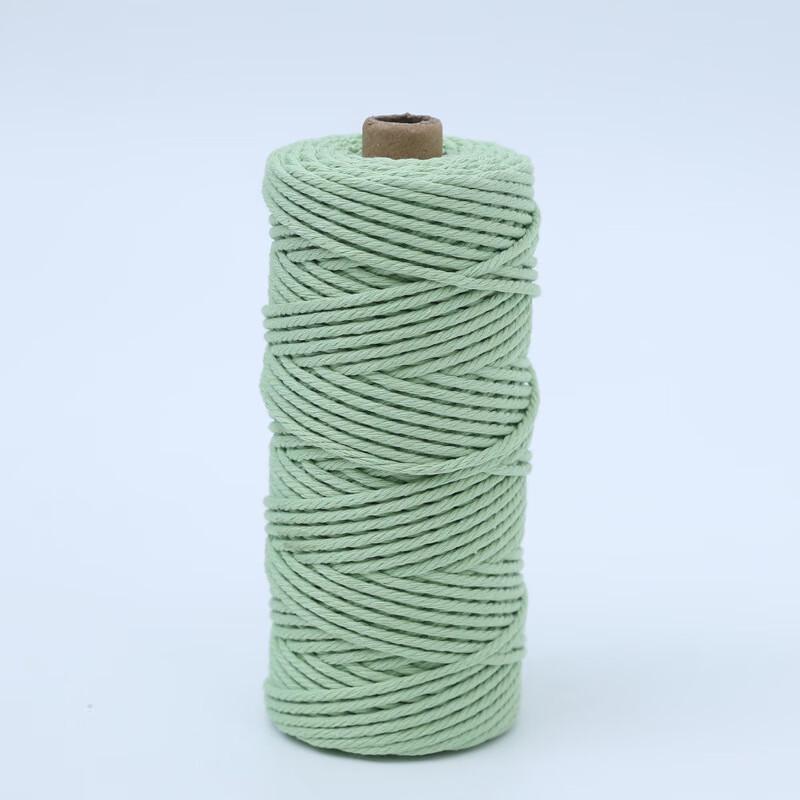 Цветная хлопковая веревка для рукоделия 4mm 100m