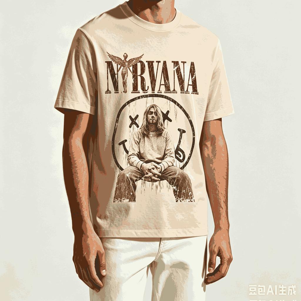 Nirvana Per Fan Regalo Maglietta Unisex Unisex Harajuku Oversize Unisex Manica Corta Streetwear Alta Qualità Coppie Comoda Morbida