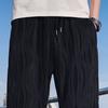 Men Shorts Elastic Waistband Drawstring Design Summer Athletic Pants with Pockets Quick Drying Loose Fit Fitness Short Pants