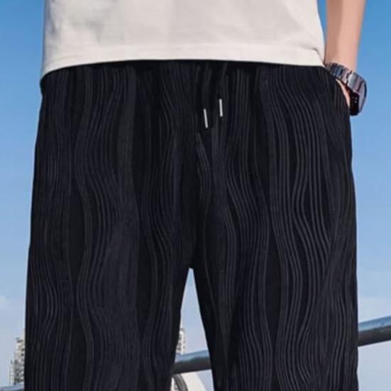 Men Shorts Elastic Waistband Drawstring Design Summer Athletic Pants with Pockets Quick Drying Loose Fit Fitness Short Pants