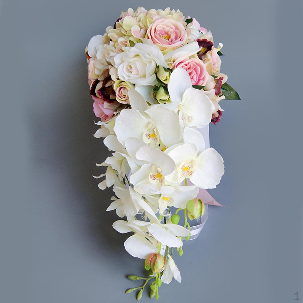 Свадебный Букет Шелковый Свадебная Церемония Цветок Light Pink