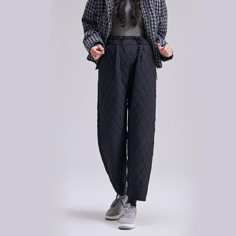 

Брюки для беременных с широкими штанинами, осенне-зимние новые утолщенные утепленные из искусственной кожи, с завязками на щиколотках, свободные повседневные брюки для беременных M