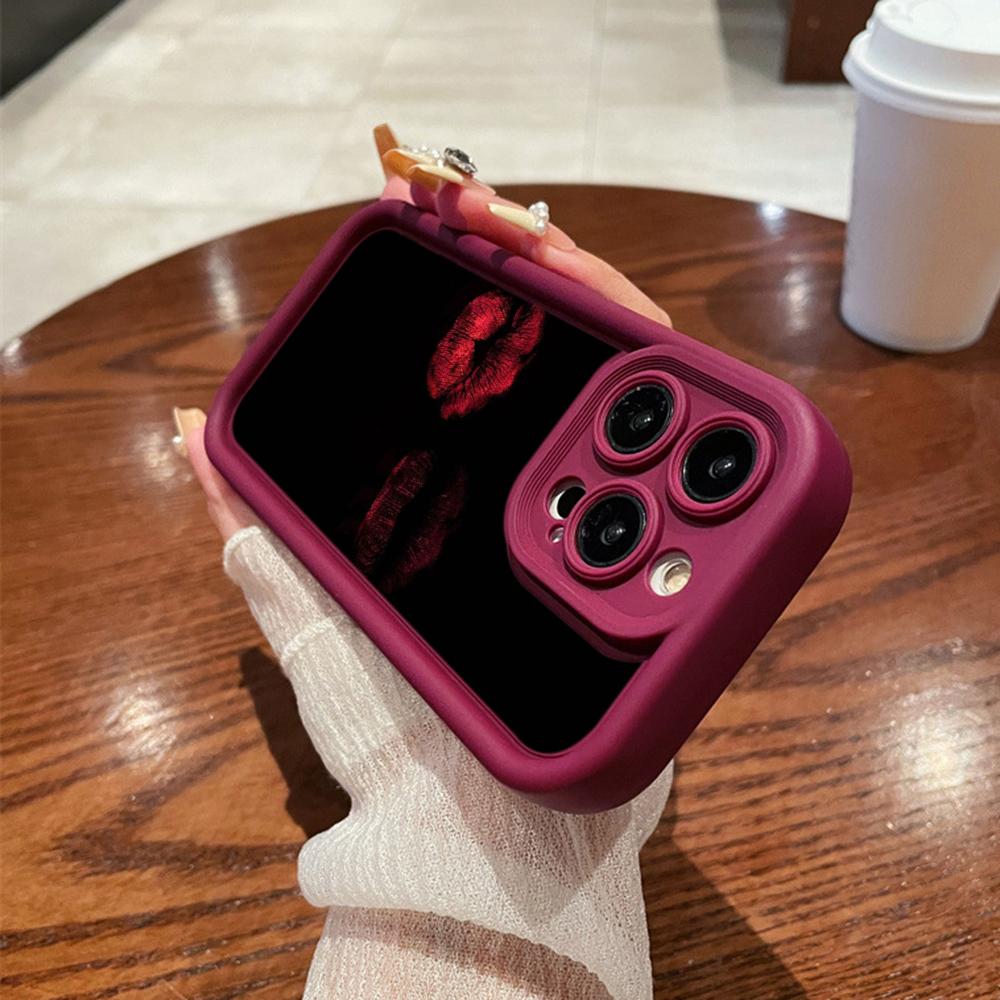 LZ22 Lips Kiss Digital Design Silicone Phone Case for Samsung A15 A35 S24 S23 Ultra S22 S21 Plus S20 A05 A06 A54 A55 A53 A14 M15 Shockproof Back Cover