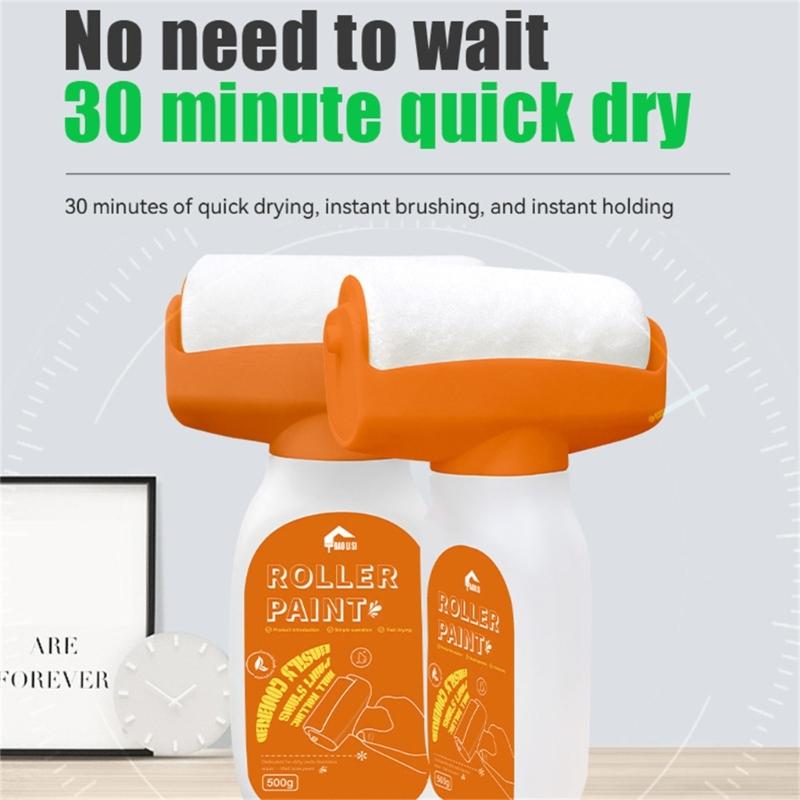 Upgraded Rotating Brush Wall Fix Tool Strong Coverage Wall Patchs Brush Innovative Wall Touch Up Tool Easy Application