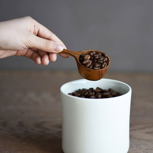 KINTO SCS Coffee Canister, 600ml, Brown, Coffee Bean Storage Container, Microwave and Dishwasher Safe, Gift, 27669