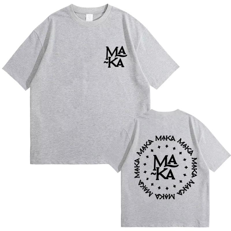 Limited Rapper Maka Logo Tshirt Unisex Women Fashion Hip Hop Oversized Tshirts Unisexs  Cotton Short Sleeve T Shirt Streetwear