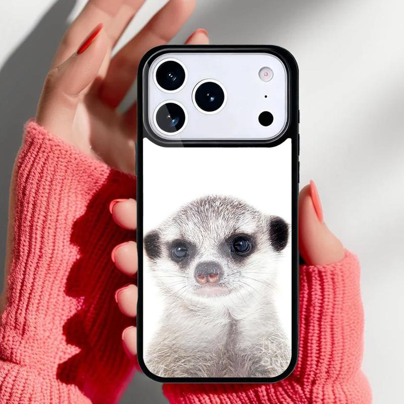 

Милый чехол для телефона с сурикатом для iPhone 17 16 15 14 13 Pro Max Задняя крышка для 12 11 Pro Coque iPhone 13