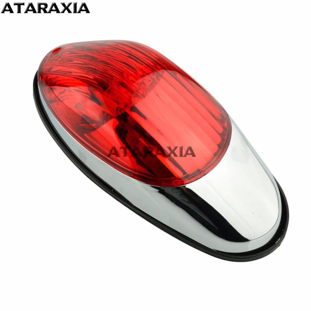 Motorcycle Tail Brake Light OZ-USA® Turn Signal Dual Intensity Red LED Black Custom Cruiser ATV Golf Cart