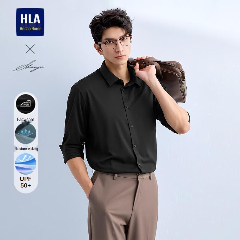 HLA Men s Long Sleeve Business Casual Shirt 40 (175/92A)