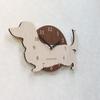 Dachshund Wall Clock, Cream and Beige, Stylish Wooden Analog Wall Clock, Silent, Wall Decor, Bedroom, Home, Room Decor