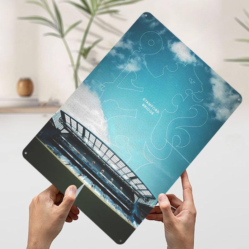 

Stamford Bridge Stadium Tin Plaque Poster Customized Wall Art Retro Vintage Metal Signs for Room Coffee Bar Accessories Man Cave 7.9x11.8In(20x30cm)