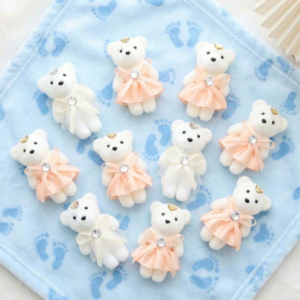 10pcs/set Foam Bear Mini Bear Flower Bouquet Plush Animal Cartoon Bouquet Doll  Girlfriends